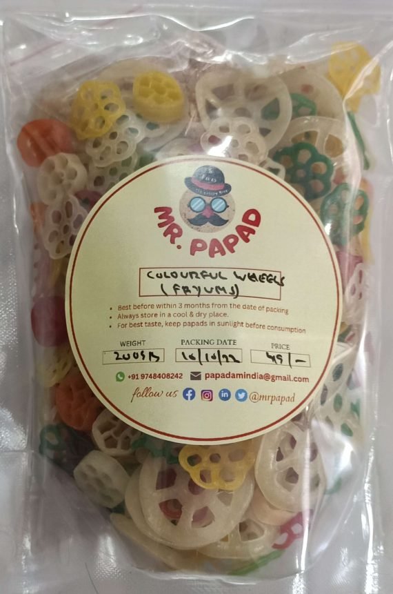 Multi Color Fryums Papad